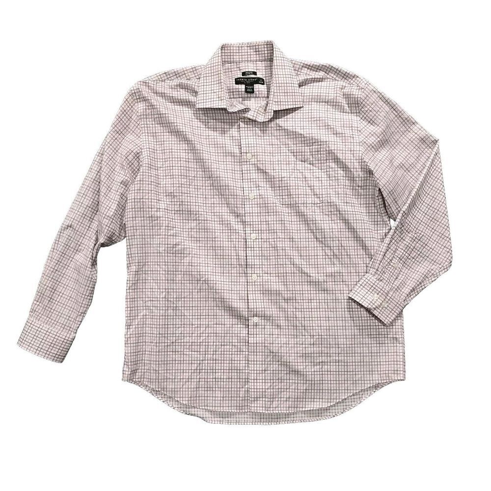 Pronto Uomo Red‎ Plaid Button Up. 100% Egyptian Cotton Classic Fit. XL